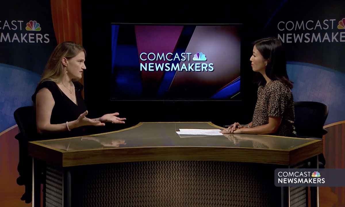 female student with camera